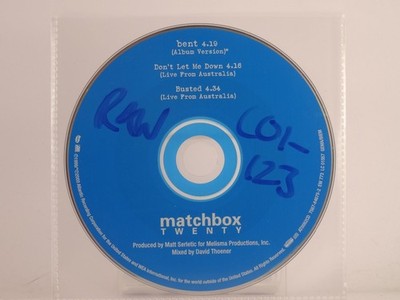 MATCHBOX TWENTY BENT/DON'T LET ME DOWN (X10) 3 Track CD Single including Plastic