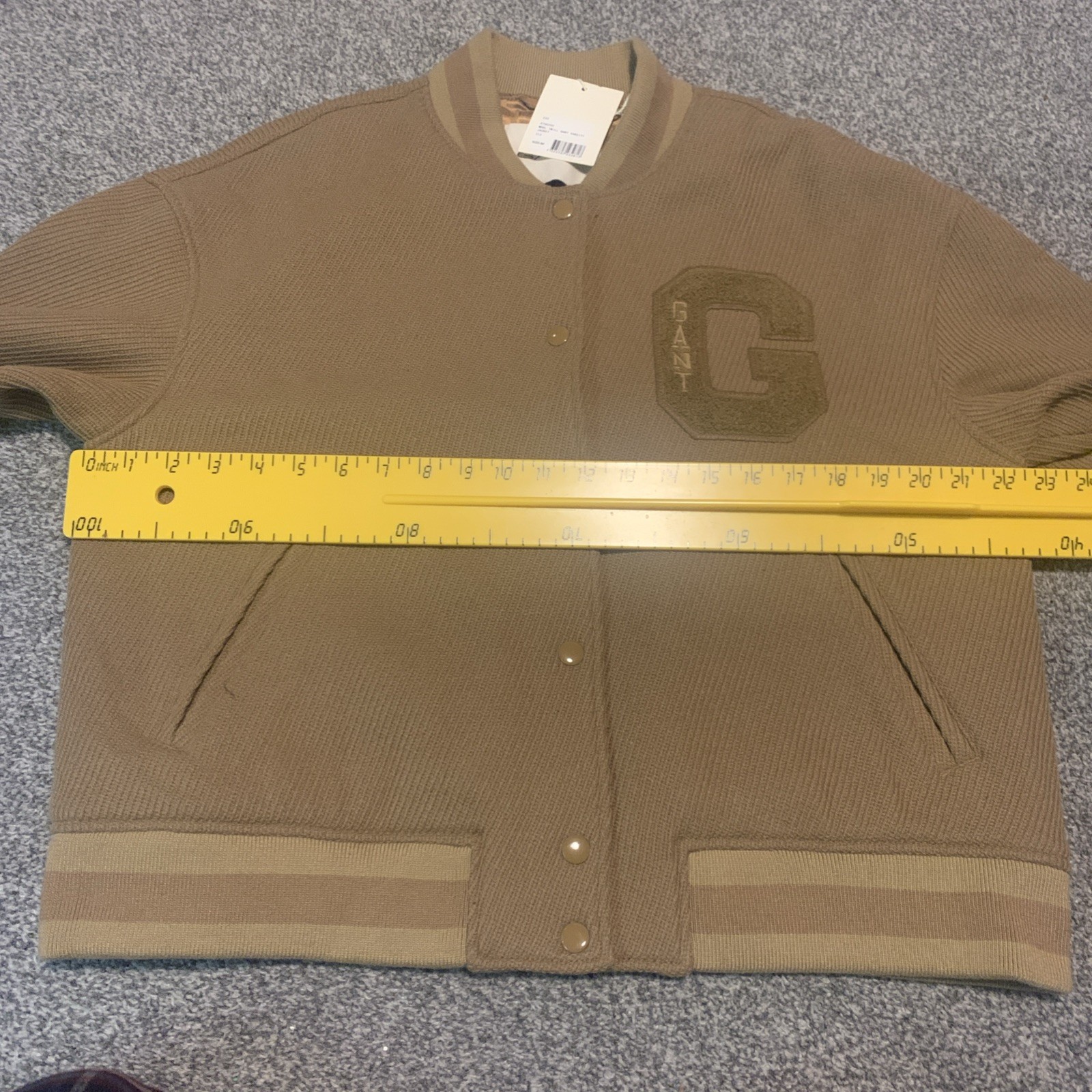 Gant Wool & Twill Varsity Jacket Women’s Size Medium BNWT Relaxed Fit RRP £320 image 7