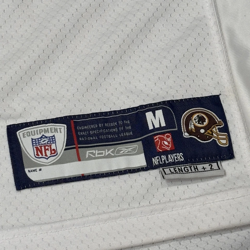 Camiseta de fútbol americano de la NFL blanca mediana de los Washington Redskins para hombre J Campbell Reebok Foto 2 de 4