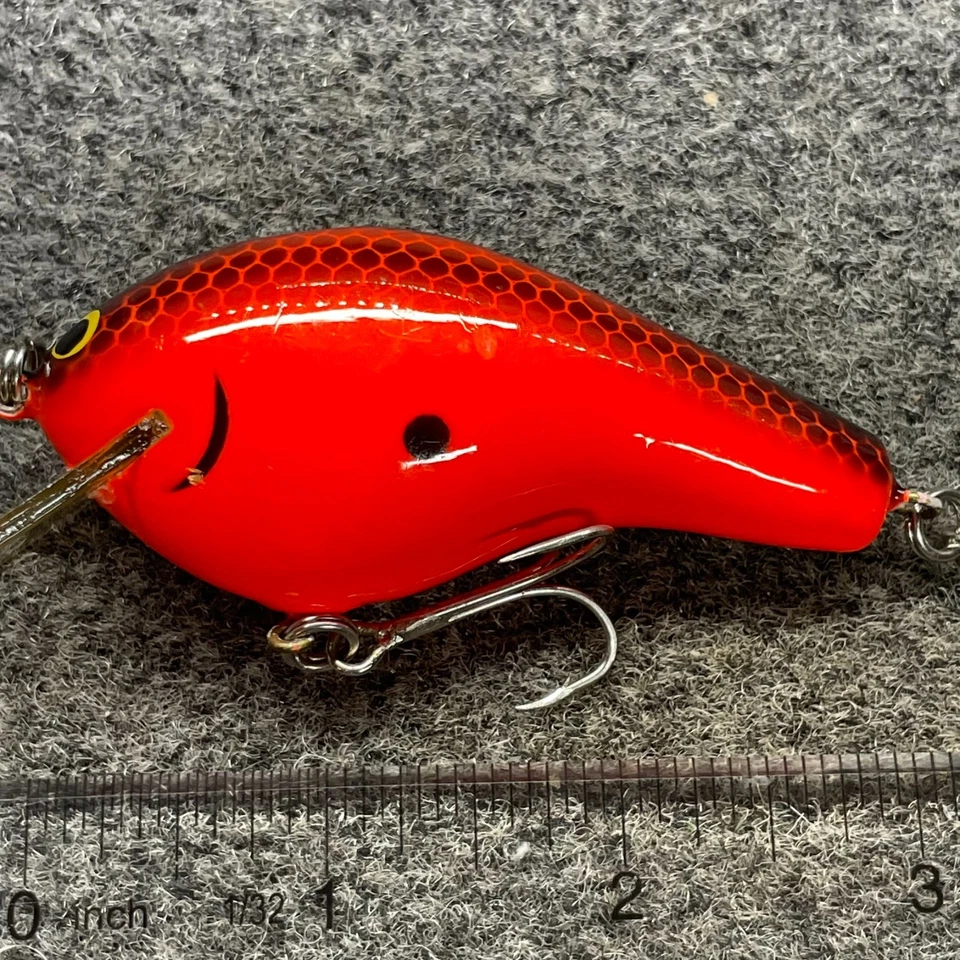 Bagley's Balsa B3, BB3 All Brass Vintage Crankbait 0FO Black Fire Orange BB3-0FO - Image 4 of 4