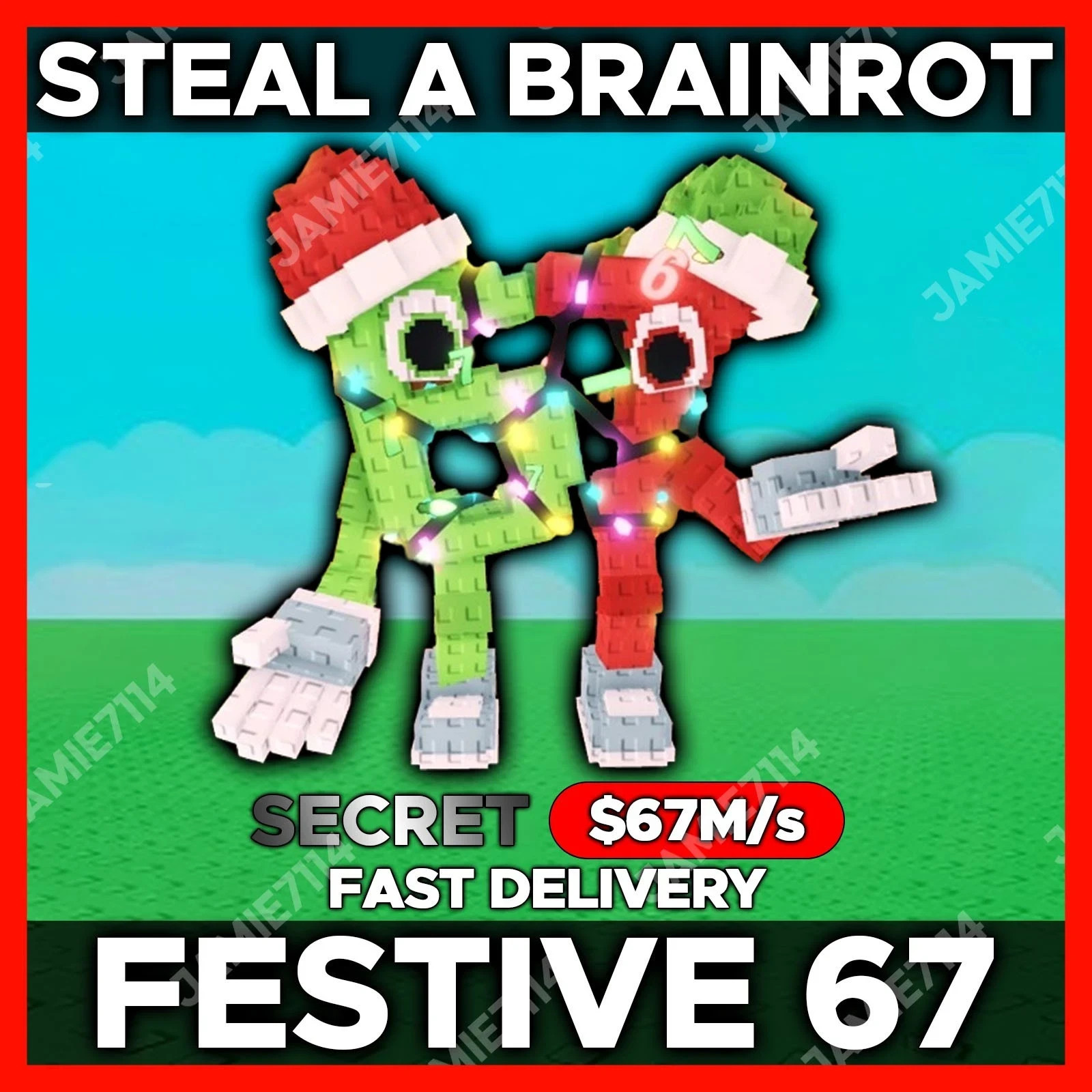 ✅Festive 67 Secret |💰Steal A Brainrot‼️Fast & Easy Delivery‼️ $67M/S