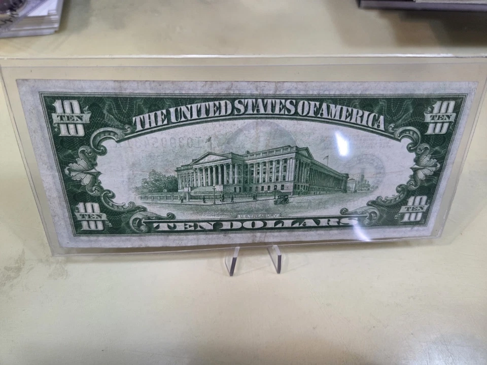 Nice VF+ 1928 B $10 Federal Reserve Note - Federal Bank Of Minneapolis  - Image 3 of 3