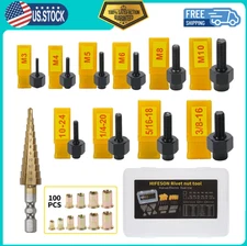 HIFESON Rivet Nut Tool,Hand Nuts Riveter,Rivnut Tool with Metric and SAE...