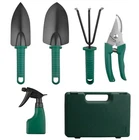 5pcs Garden Tools Set Trowel Rake Shovel Heavy Duty Metal Outdoor Ergonomic Kit