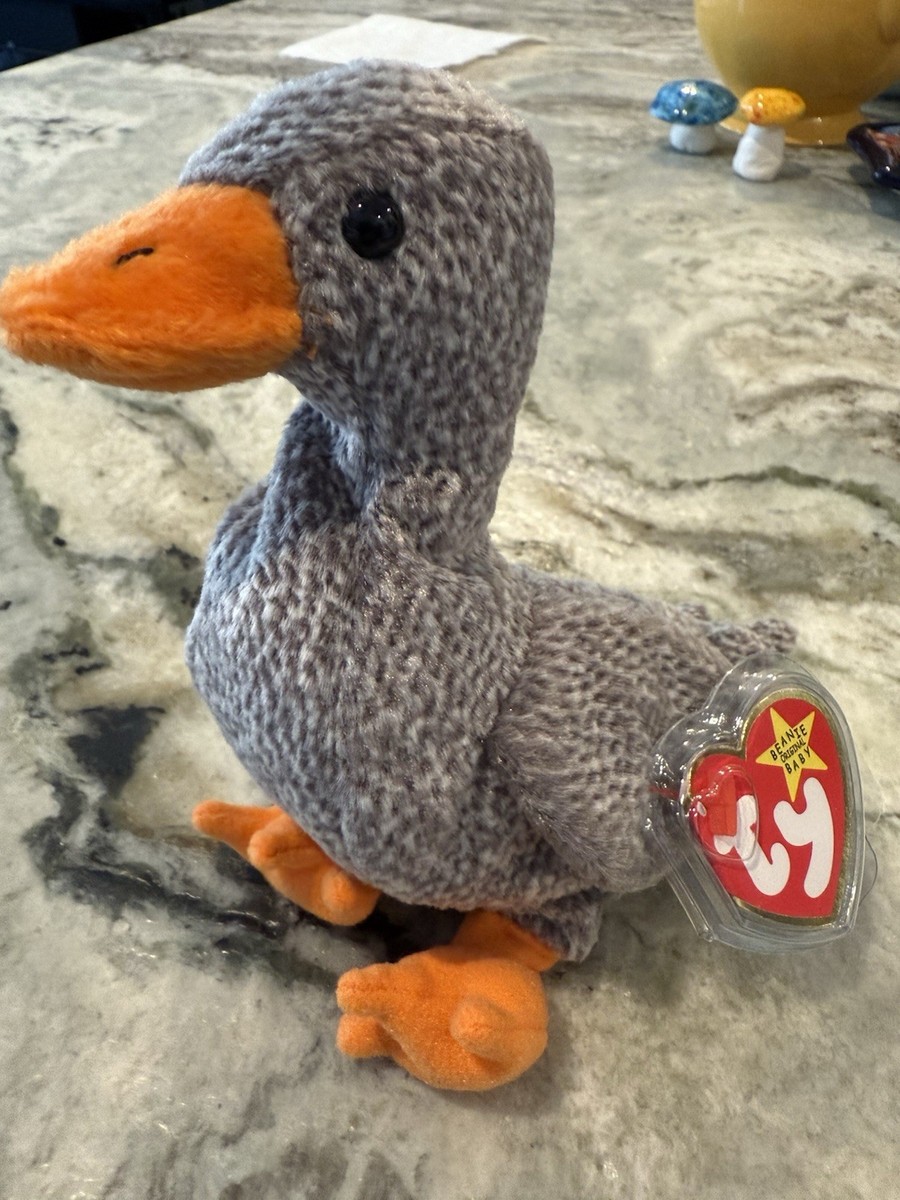 3月11日誕生日⚫灰色ガチョウ️●Ty ビーニーズ Beanie Baby Ty Beanie Baby HONKS the Goose RETIRED DOB March 11, 1999 MINT NEW