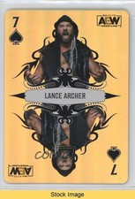 2023 Upper Deck AEW All Elite Wrestling Gold Lance Archer 7 of Spades READ 0g14