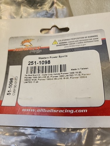 All Balls Racing Tie Rod End Kit 51-1098,  251-1098 - Afbeelding 2 van 5