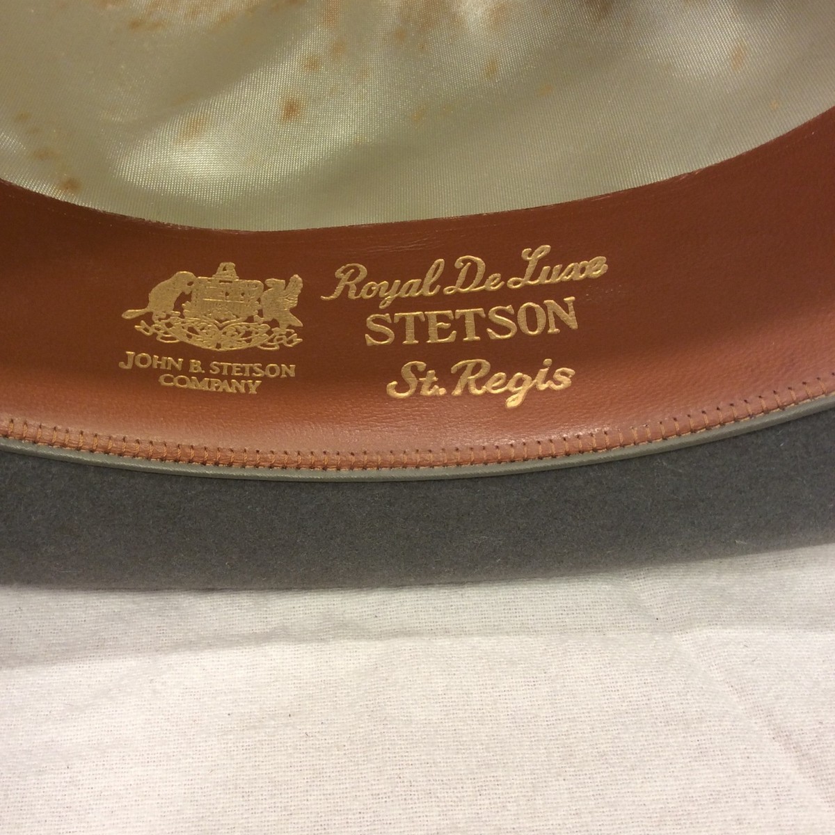 Vintage Stetson Royal De Luxe St. Regis Homburg Hat Men's Size 7