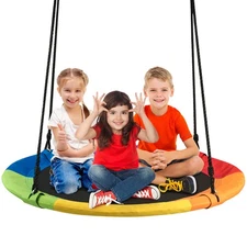 Goplus Giant 40" Flying Saucer Tree Swing Indoor Outdoor Play Set Swing for Kids