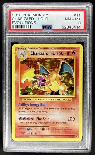 2016 Pokemon XY Evolutions Charizard Holo #11/108 PSA 8