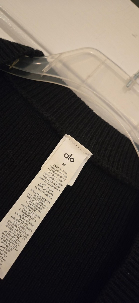 Alo Yoga Scholar Cardigan Sweater - Black - Size M | eBay