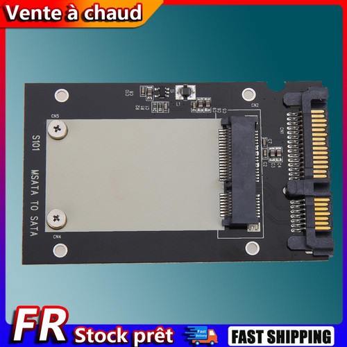 Carte adaptateur convertisseur mSATA SSD vers SATA 2,5 pouces, carte de transiti