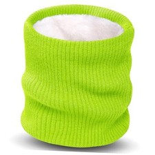 Winter Neck Warmer Fleece Neck Gaiter Face Scarf For Men and Fluorescent Green