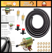 Universal 12v Electric Inline Fuel Pump - Low Pressure High Performance Durabl
