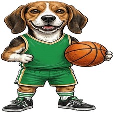 30 Custom Little Green Basketball Player Personalized Address Labels