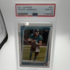 2021 Panini Donruss Rated Rookie Trevor Lawrence #251 PSA 10 Jaguars NFL