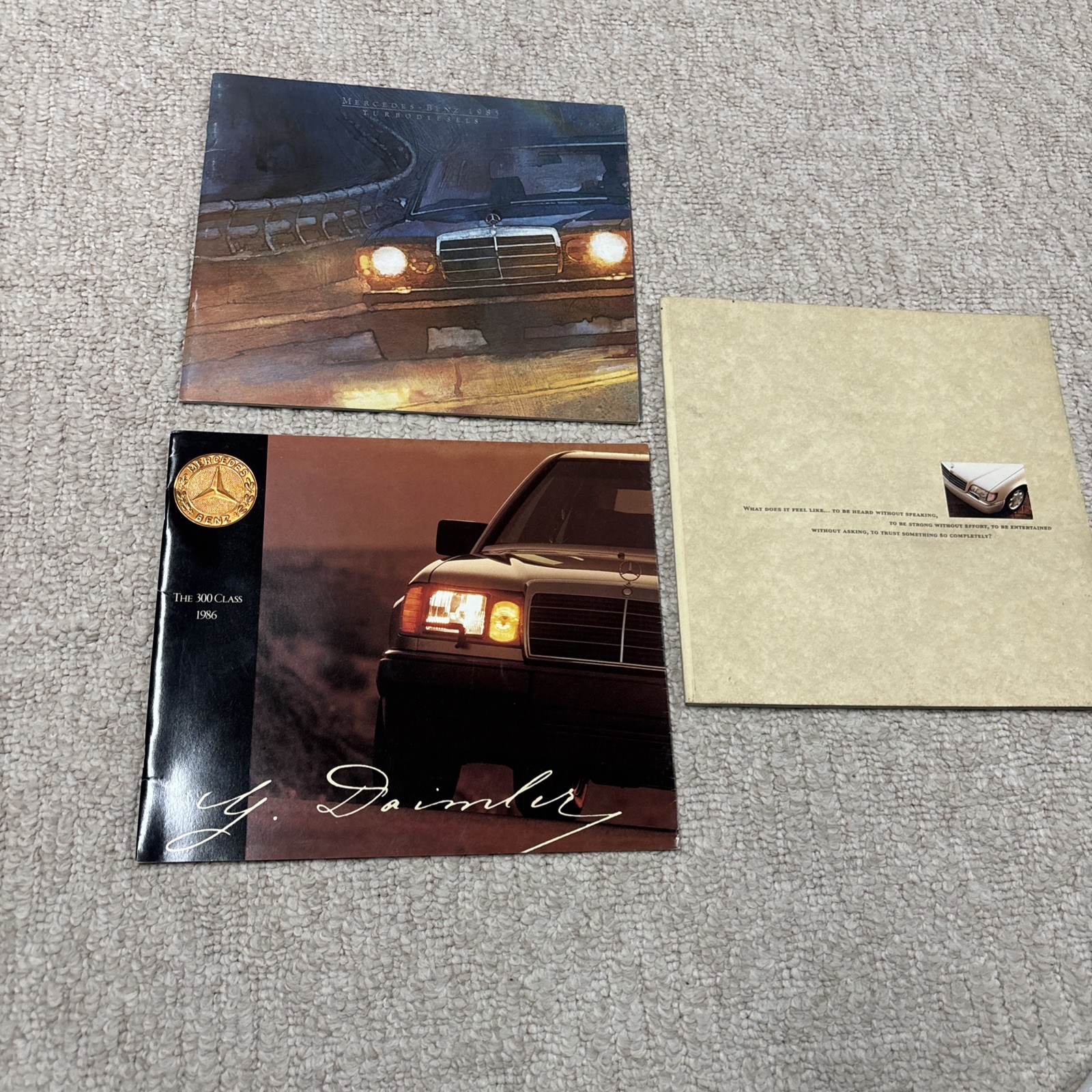 1985, 1986, 1994 Mercedes-Benz pamphlets