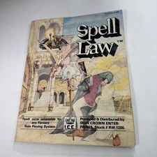 Spell Law Vintage RPG -- Iron Crown Enterprises ICE # 1200 -- 1984 Printing