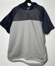 AND1 Pullover Shortsleeve Shooting Hoodie Size Large Grey And Blue