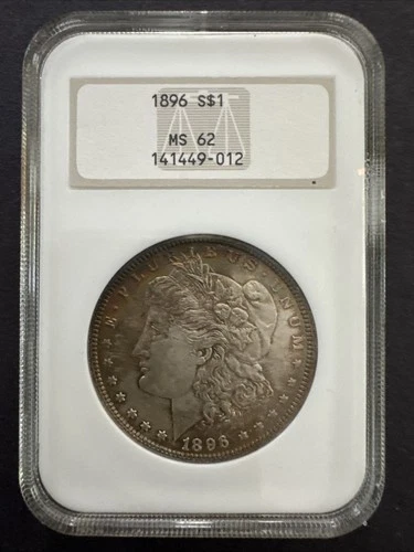 1896 Morgan Silver Dollar NGC MS62 Philadelphia $1 Uncirculated Silver