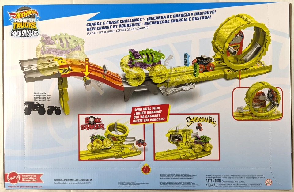 Hot Wheels Monster Trucks Power Smashers Charge & Chase Challenge Track Set - Image 4 of 4