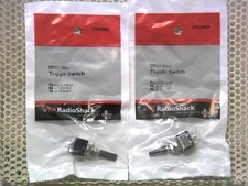 (2)Radio Shack 275-0663 DPDT Mini Maintained Toggle Switch 6A@125VAC 3A@250VAC