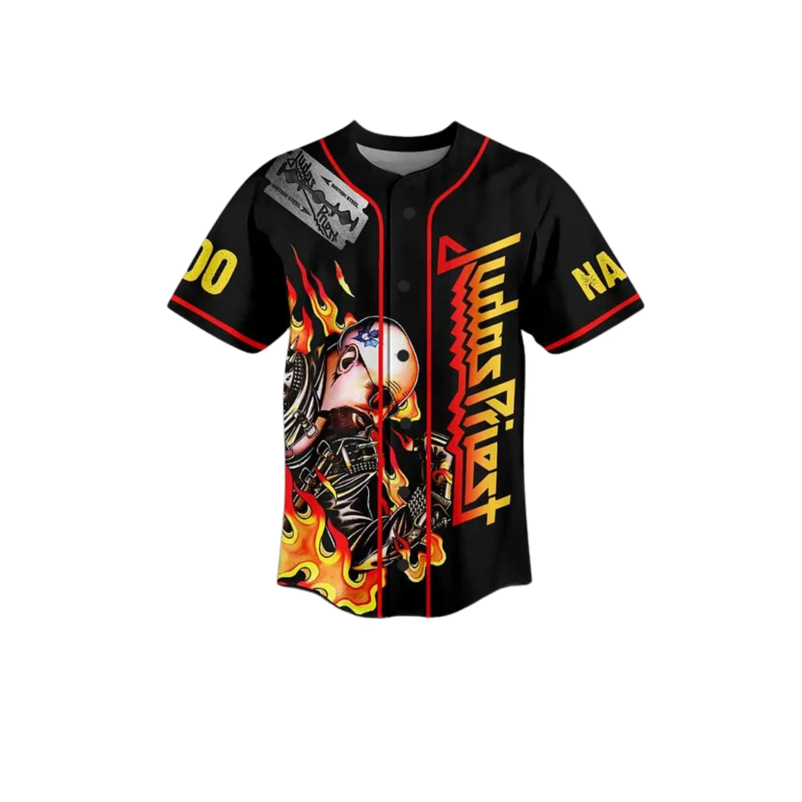 Judas Priest with a Personalized Baseball Jersey