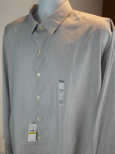 NWT Van Heusen Studio Slim Fit Men's Cotton Blend Striped Dress Shirt Size XXL - Picture 11 of 12