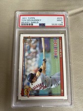 1991 TOPPS DESERT SHIELD #675 TOM BRUNANSKY PSA 9 RED SOX AUTHENTIC