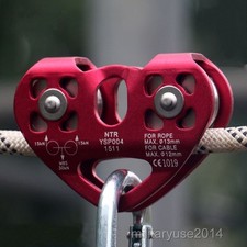 Zip Line Cable Trolley Outdoor Military Rock Climbing Dual Pulley 25KN / 5600lbs