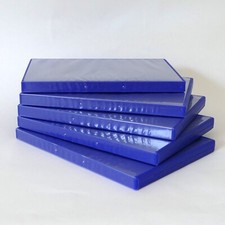 5 FIVE BLUE Single DVD Cases Standard 14mm Color Full Sleeve Clips LOT NEW