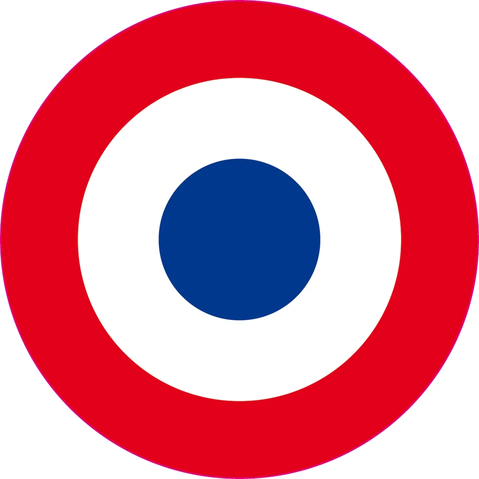 2 Stickers autocollant * FRANCE Bleu au centre - Cocarde tricolore 5cm