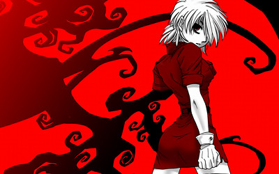 Anime hellsing seras victoria girls red eyes background Playmat Gaming Mat Desk