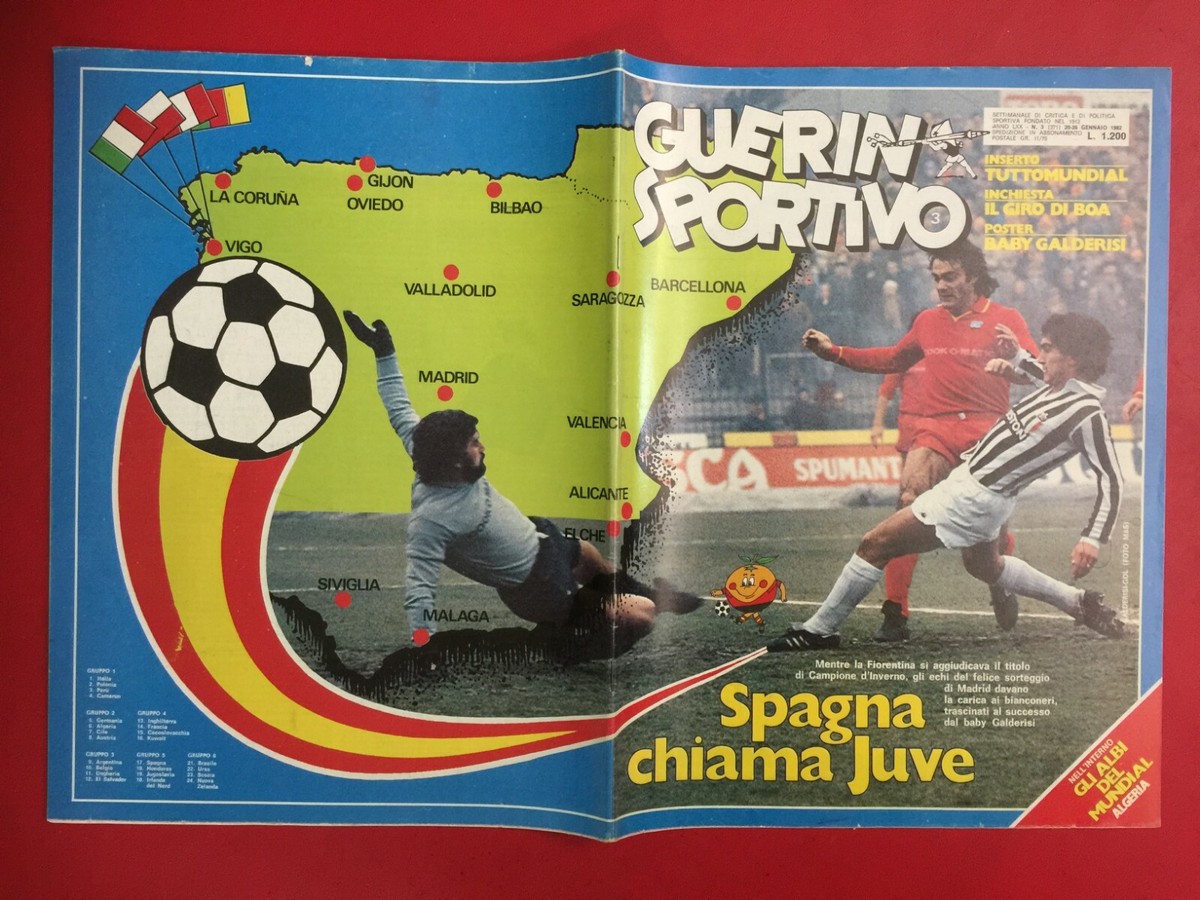 GUERIN SPORTIVO - a 1982 n 3, con Albo Mundial Algeria Galderisi Ces. ♡ OTTIMO