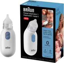 Braun Electric Nasal Aspirator - Mucus Remover, Blocked Nose Relief  
