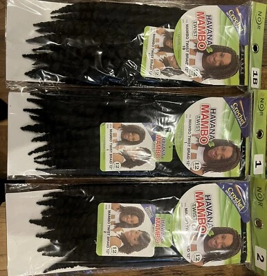 6 Packs Janet Collection Havana Mambo Twist Medium 12 “ for Crochet Braids Hair