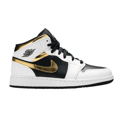 Compre Nike Air Jordan 1 Mid Retro GS METALLIC GOLD BLANCO NEGRO TOE  554725-190 Mujeres \u0026 # 039; s online en Ecuador. 303998652689