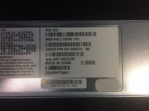 N55-PAC-750W Nexus 5500 Power Supply for N5K-C5548UP-FA 750W Front-Back Airflow - Picture 3 of 3