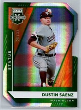 2021 Panini Elite Extra Edition #112 Dustin Saenz Status Green Die Cut 28/37