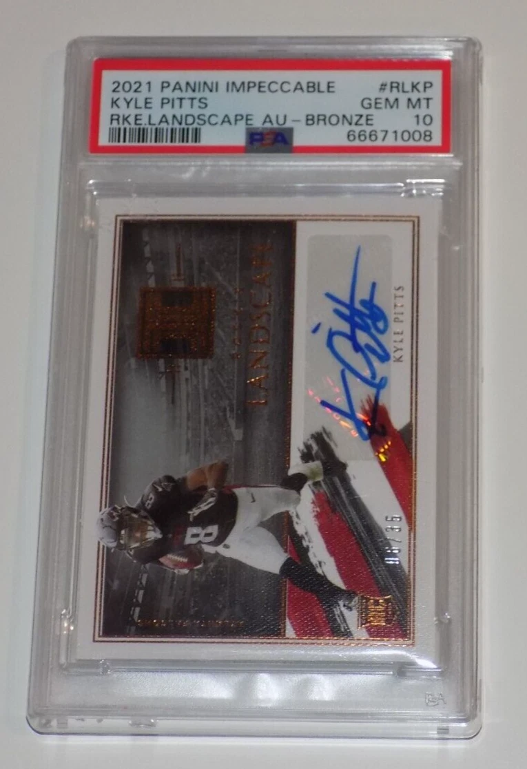 Kyle Pitts Panini Impeccable Rookie Landscape Autographs #RLKP Bronze