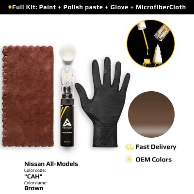 Touch up Paint for Nissan Code: CAH Brown High Quality Scratch Repair