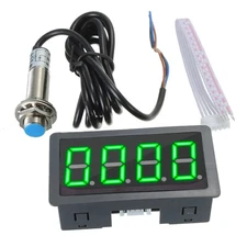Digital LED Tachometer DC 8-24V Motor Speed Tester NPN Hall Sensor 10-9999RPM US