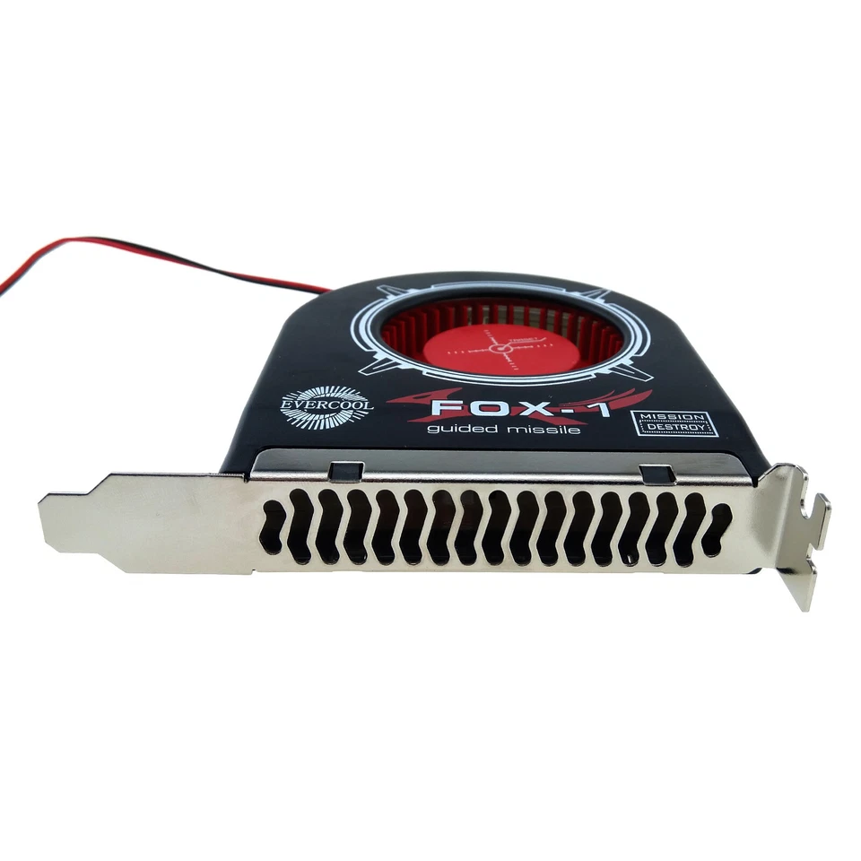 PCI Slot Cooler Full Height ATX Fan 2200rpm 42CFM 4pin Power Air Exhaust Fox1 - Image 2 of 4