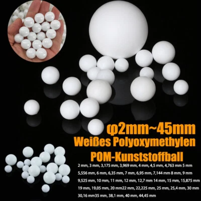 Polyoxymethylen Ball 2-50mm POM Plastik Kugeln Präzision Solide Kunststoff kugel - Bild 1 von 4