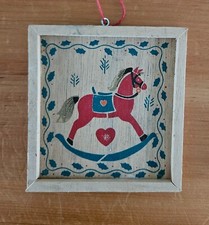 Vintage Wood Rocking Horse Ornament