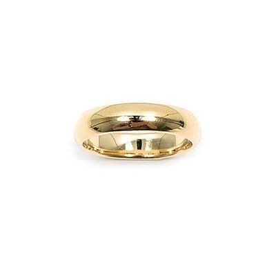 Alliance Jonc Lisse 5mm Plaqué Or 18K - Taille 68, Dolly-Bijoux, Neuf Avec étiquette