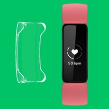 Full Body Shock Absorption Clear Soft TPU Bumper Case Cover for Fitbit Inspire 2
