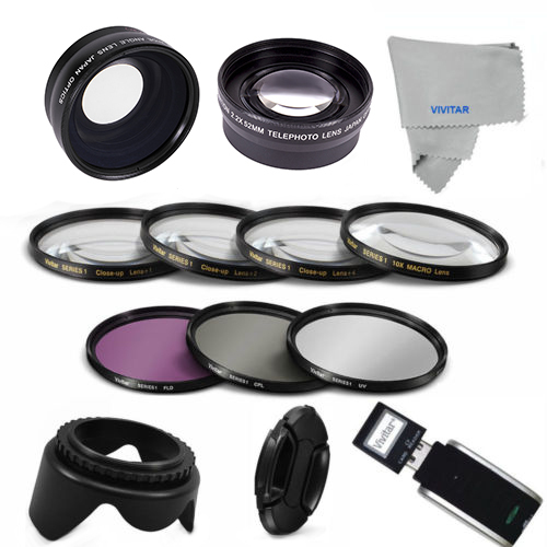 WIDE ANGLE + TELEPHOTO 52MM HD Lens  Filter Set  Accessories for Nikon DSLR HD4k
