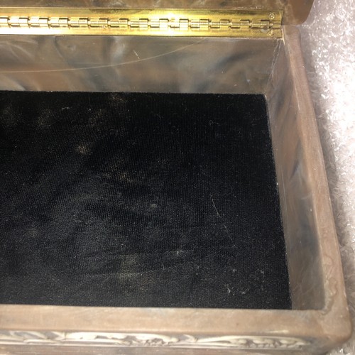 Vintage GENUINE INCOLAY Stone Jewelry Box Pointer Retriever Dog Made USA Solid - Picture 17 of 17