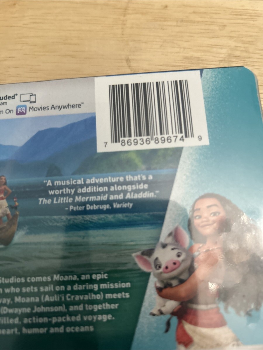 MOANA STEELBOOK BEST BUY DISNEY 100 YEARS OOP 4k (Blu Ray+Digital